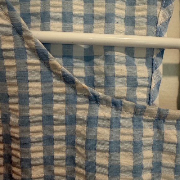 Crown & Ivy Women's Blue Gingham Shift Dress - Picture 4 of 4